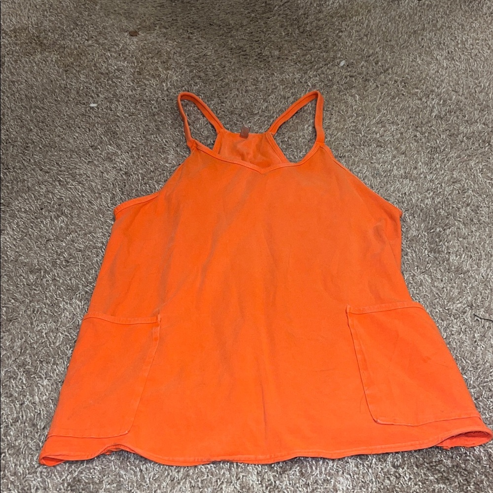 Free People Vibrant Orange Tank Top